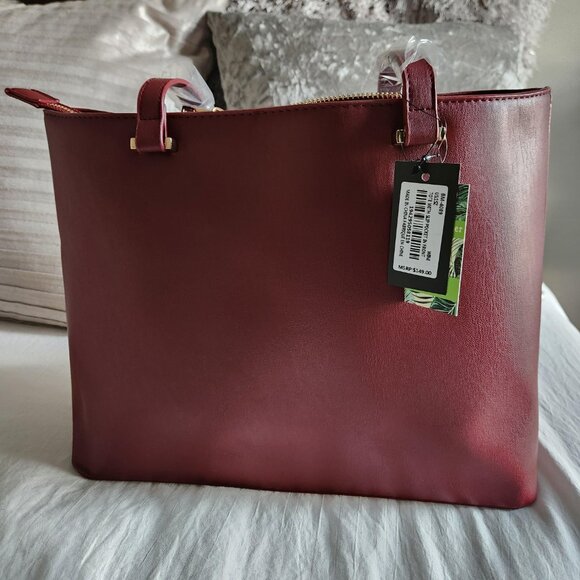 Badgley Mischka Wine Tote 4PC Set W/Slip Pocket in Front, Detachable Strap - Picture 10 of 12